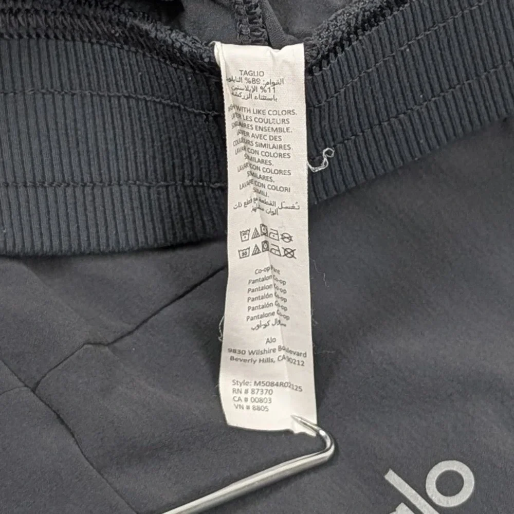 Alo Yoga Co-Op Jogger Pants Mens Small Gray Athleisure Athletic Yoga Training - Picture 9 of 9